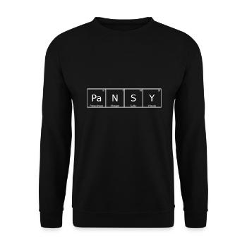 Pansy Name Vorname Chemie Periodensystem Elemente - Unisex Pullover - Schwarz - Vorne - Alina (178cm) & Michal (187cm)