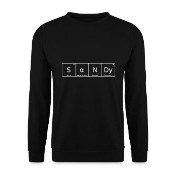 Sandy Nom Prénom Chimie Tableau périodique Éléments - Sweat-shirt Unisexe - noir - Devant - Alina (178cm) & Michal (187cm)