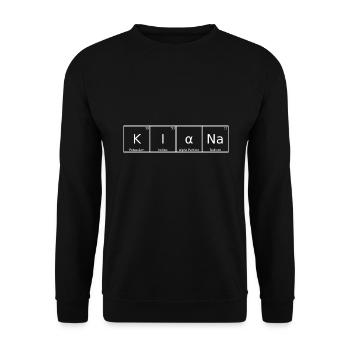 Kiana Nom Prénom Chimie Éléments du tableau périodique - Sweat-shirt Unisexe - noir - Devant - Alina (178cm) & Michal (187cm)