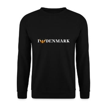 J’AIME LE DANEMARK Viking Idée cadeau Casque Viking - Sweat-shirt Unisexe - noir - Devant - Alina (178cm) & Michal (187cm)