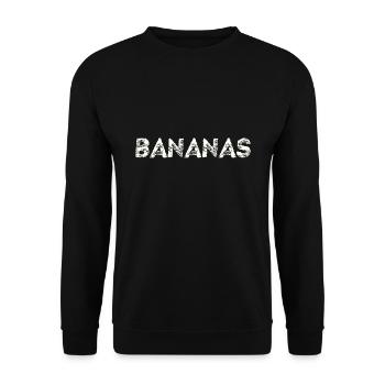 Bananas Gift Idea Fruit Vegan Fruit Fruits - Unisex Sweatshirt - black - Front - Alina (178cm) & Michal (187cm)