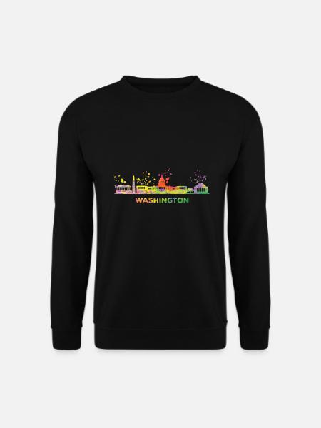 Washingtoner Skyline Washington - Unisex Sweatshirt - black