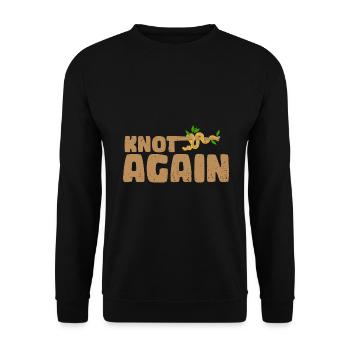 King python design for snake lovers - Unisex Sweatshirt - black - Front - Alina (178cm) & Michal (187cm)