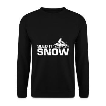 Conception de motoneigistes et de motoneiges - Sweat-shirt Unisexe - noir - Devant - Alina (178cm) & Michal (187cm)