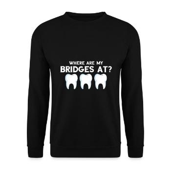 Dental technician for orthodontics and dental laboratory - Unisex Sweatshirt - black - Front - Alina (178cm) & Michal (187cm)