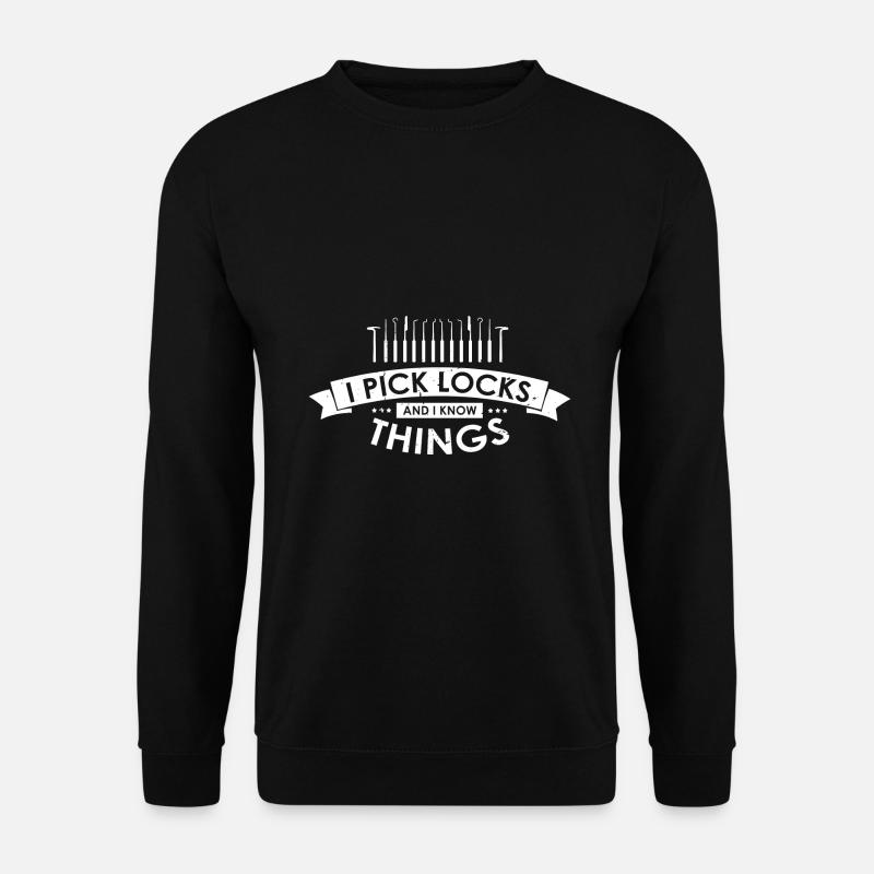 Lockpicking Lock Picking Aufsperrdienst Designs - Unisex Pullover - Schwarz