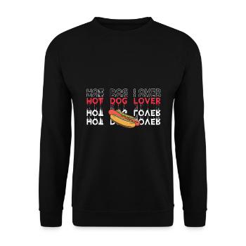 Hot Dog Lover Sausage Fast Food Hot dog food - Unisex Sweatshirt - black - Front - Alina (178cm) & Michal (187cm)