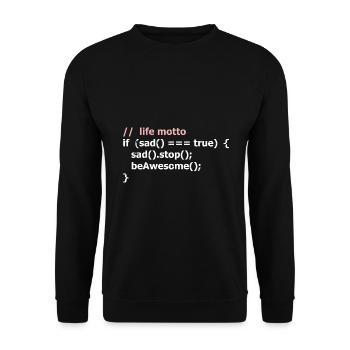 Cybersecurity Design for Hackers and Cyber Security - Unisex Sweatshirt - black - Front - Alina (178cm) & Michal (187cm)
