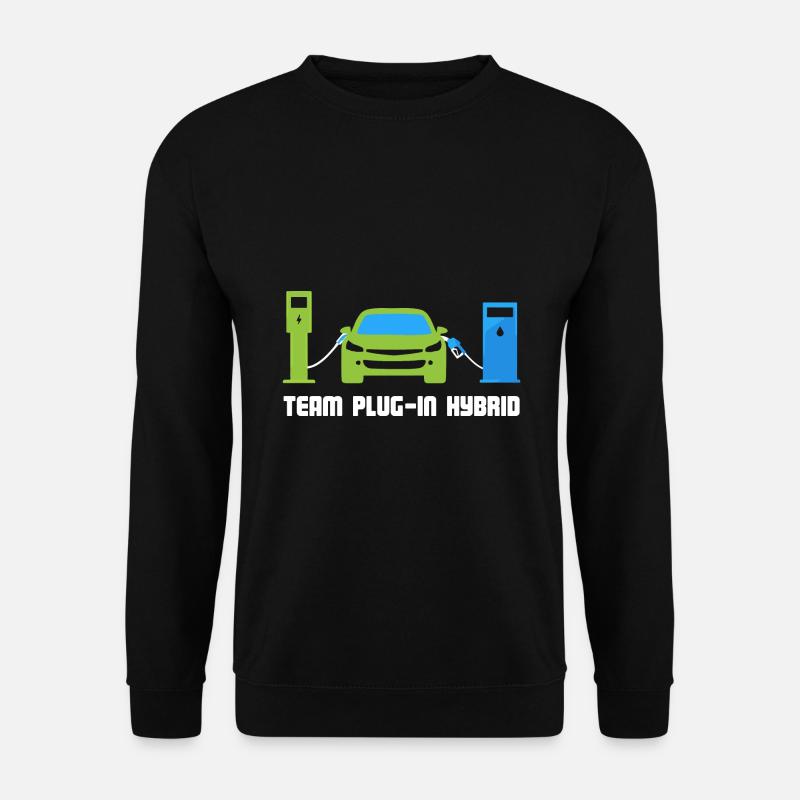 Team Plug-In-Hybrid: Grünes Fahren - Unisex Pullover - Schwarz