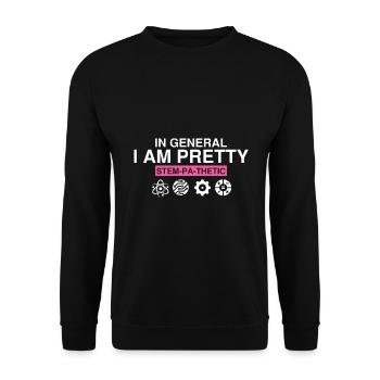 Steminist Science Design for Women Science - Unisex Sweatshirt - black - Front - Alina (178cm) & Michal (187cm)