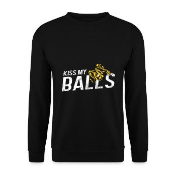 King python design for snake lovers - Unisex Sweatshirt - black - Front - Alina (178cm) & Michal (187cm)