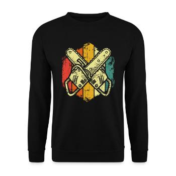 Tronçonneuse - Sweat-shirt Unisexe - noir - Devant - Alina (178cm) & Michal (187cm)