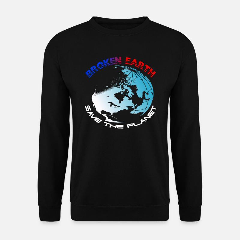 Planet Erde Design - Unisex Pullover - Schwarz