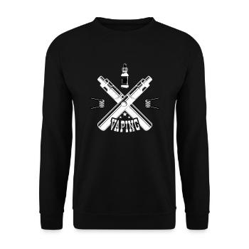Vaping Self-Winding Vape | Steam - Unisex Sweatshirt - black - Front - Alina (178cm) & Michal (187cm)