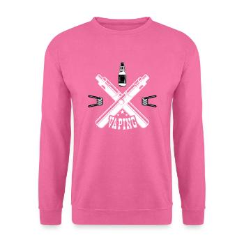 Vaping Selbstwickel Vape | Dampfen - Unisex Pullover - Pink - Vorne