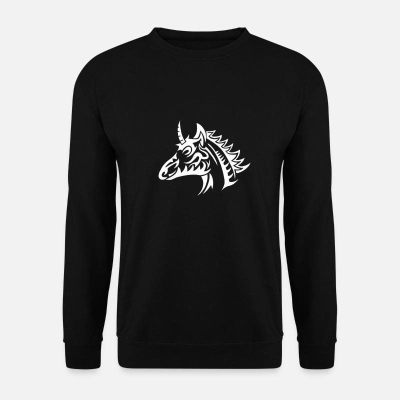 Einhorn weiß - Unisex Pullover - Schwarz