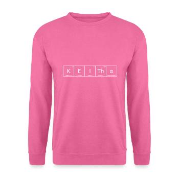 Keitha Name First Name Chemistry Periodic Table Elements - Unisex Sweatshirt - pink - Front
