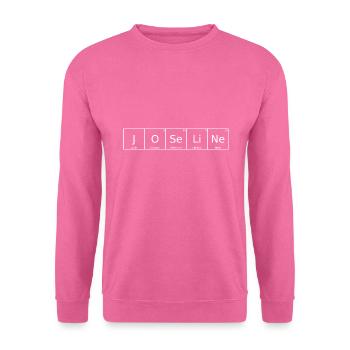 Joseline Name Vorname Chemie Periodensystem - Unisex Pullover - Pink - Vorne