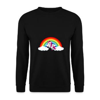 Licorne mythique animal licorne chemise licornes - Sweat-shirt Unisexe - noir - Devant - Alina (178cm) & Michal (187cm)