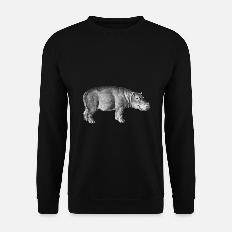 Nilpferd - Unisex Pullover - Schwarz