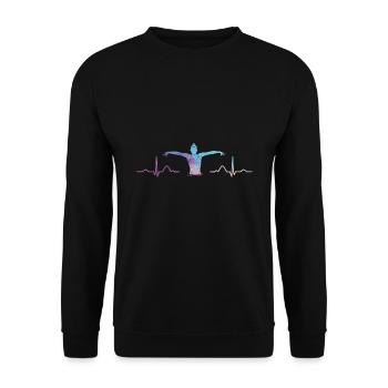 Synchronschwimmen Team Artistic Swim - Unisex Pullover - Schwarz - Vorne - Alina (178cm) & Michal (187cm)