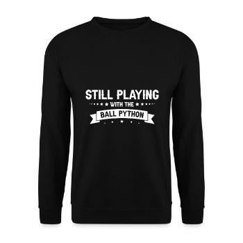 King python design pour les amateurs de serpents - Sweat-shirt Unisexe - noir - Devant - Alina (178cm) & Michal (187cm)