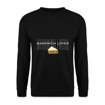 Sandwich Cheese Love Food Fast Food - Unisex Sweatshirt - black - Front - Alina (178cm) & Michal (187cm)