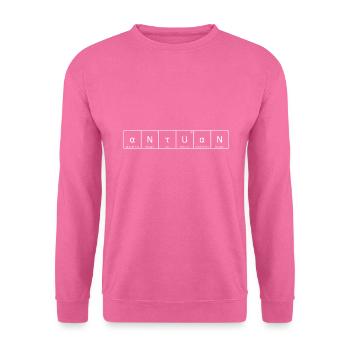 Antuan Name Vorname Chemie Periodensystem Elemente - Unisex Pullover - Pink - Vorne