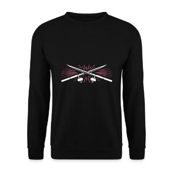angling - Unisex Sweatshirt - black - Front - Alina (178cm) & Michal (187cm)