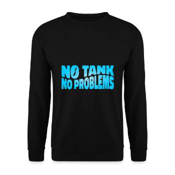Freediving Apnea Diving No Tank No Problems - Unisex Sweatshirt - black - Front - Alina (178cm) & Michal (187cm)