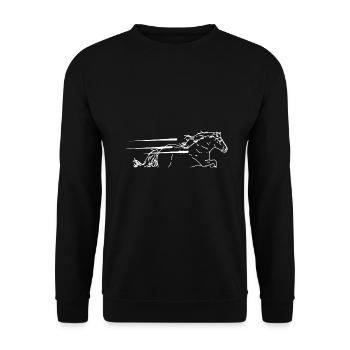 Cheval - Sweat-shirt Unisexe - noir - Devant - Alina (178cm) & Michal (187cm)