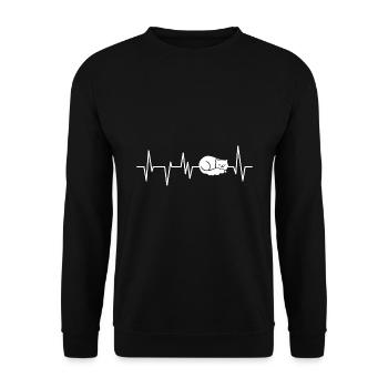Chat chat chat - Sweat-shirt Unisexe - noir - Devant - Alina (178cm) & Michal (187cm)
