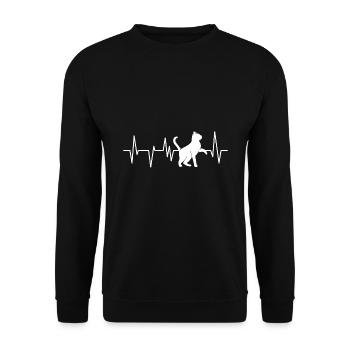 Chat Chat Chat - Sweat-shirt Unisexe - noir - Devant - Alina (178cm) & Michal (187cm)