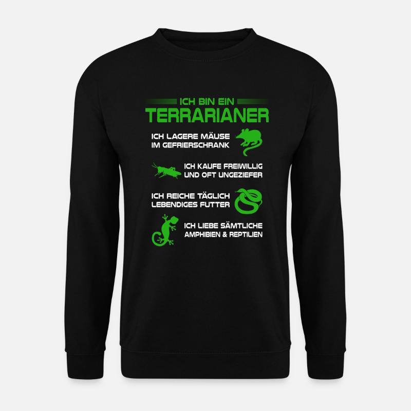 Terrarianer Terrarium Reptilien Amphibien - Unisex Pullover - Schwarz