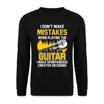 Guitare guitariste instrument de musique guitare musique - Sweat-shirt Unisexe - noir - Devant - Alina (178cm) & Michal (187cm)