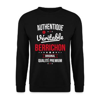 Authentique et véritable Berrichon - Original - Sweat-shirt Unisexe - noir - Devant - Alina (178cm) & Michal (187cm)