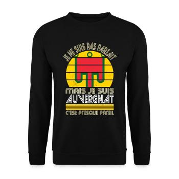 Je ne suis pas parfait mais je suis Auvergnat - Sweat-shirt Unisexe - noir - Devant - Alina (178cm) & Michal (187cm)