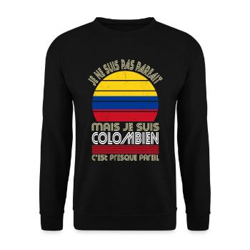 Je ne suis pas parfait mais je suis Colombien - Sweat-shirt Unisexe - noir - Devant - Alina (178cm) & Michal (187cm)