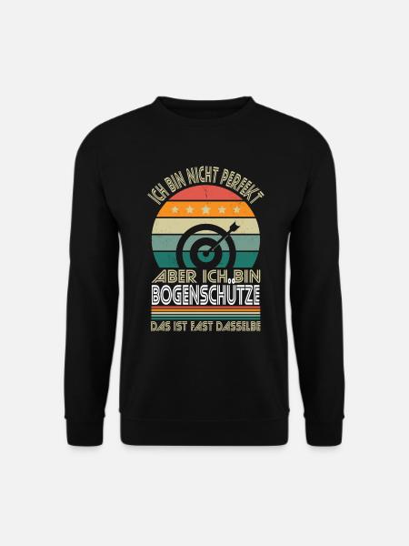 Ich bin nicht perfekt aber ich bin Bogenschütze - Unisex Pullover - Schwarz