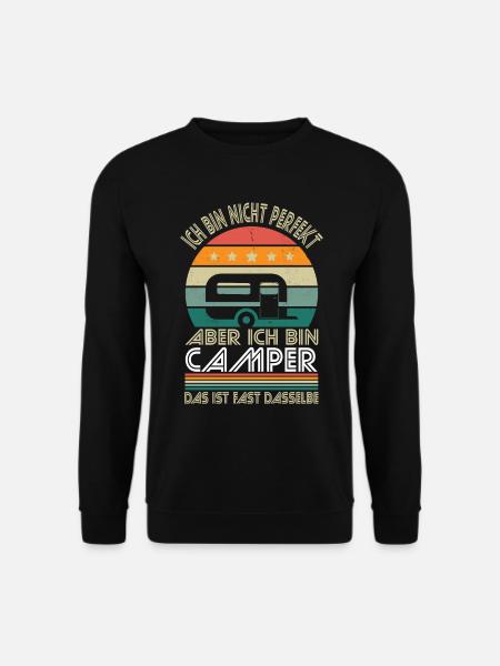Ich bin nicht perfekt aber ich bin Camper - Unisex Pullover - Schwarz