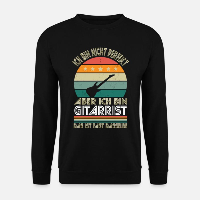 Ich bin nicht perfekt aber ich bin Gitarrist - Unisex Pullover - Schwarz