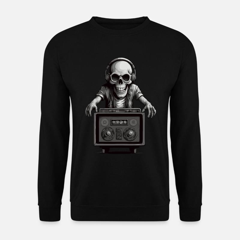 Totenkopf Musiker - Unisex Pullover - Schwarz