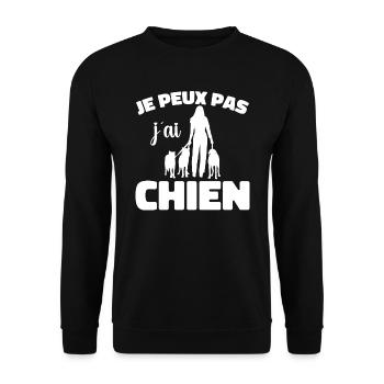 I can't, I have dogs - Unisex Sweatshirt - black - Front - Alina (178cm) & Michal (187cm)