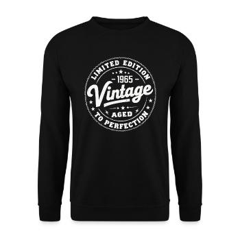 Légende depuis 1965 Génial depuis 1965 Retro 1965 - Sweat-shirt Unisexe - noir - Devant - Alina (178cm) & Michal (187cm)
