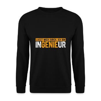 Ingenieur Maschinenbau Student - Unisex Pullover - Schwarz - Vorne - Alina (178cm) & Michal (187cm)
