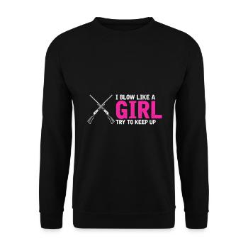 Duck hunting duck hunting hunter duck duck hunter design - Unisex Sweatshirt - black - Front - Alina (178cm) & Michal (187cm)