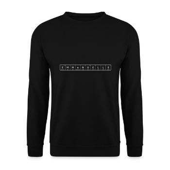 Emmanuelle Name First Name Chemistry Periodic Table - Unisex Sweatshirt - black - Front - Alina (178cm) & Michal (187cm)