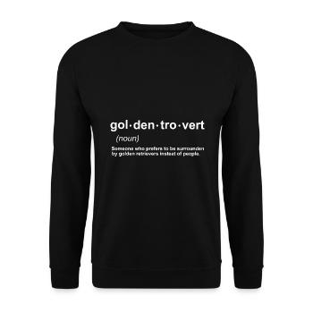Cadeau de cadeaux de golden retriver amoureux de chienpapa - Sweat-shirt Unisexe - noir - Devant - Alina (178cm) & Michal (187cm)