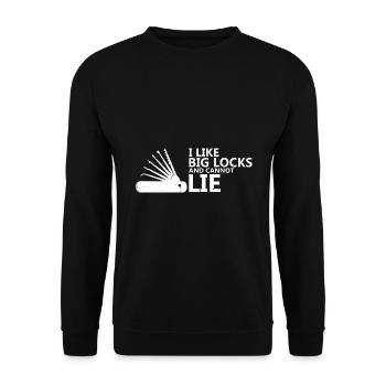 Big locks no liar lockpicking design - Unisex Sweatshirt - black - Front - Alina (178cm) & Michal (187cm)