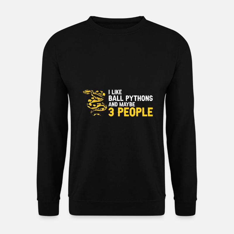 Königspython Design für Schlangen Liebhaber - Unisex Pullover - Schwarz